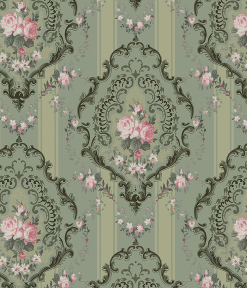 Rococo Rose wall fill & frieze