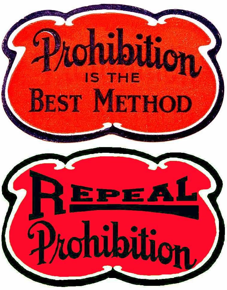 Prohibition Stickers For Antique Autos